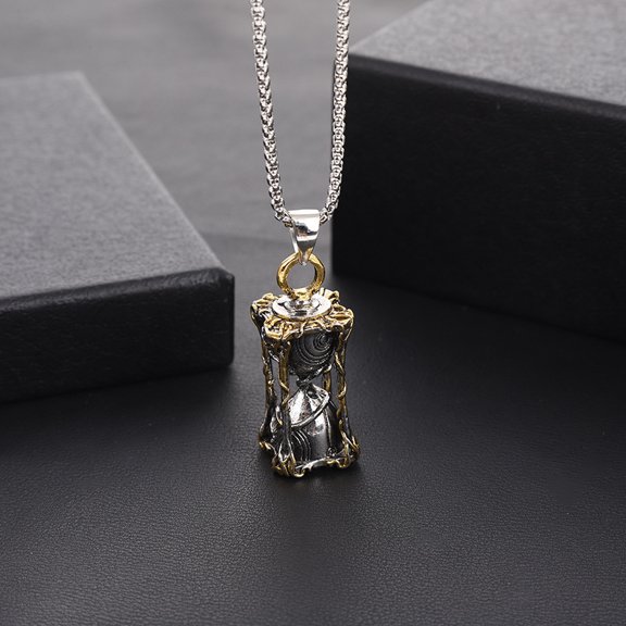 Men's HIPHOP Vintage Hourglass Pendant Necklace