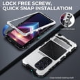 thumbnail image 2 of for Samsung Galaxy s24 Ultra Case Heavy Duty Metal Aluminium Bumper Built in Screen Protector Lens Military Grade Rubber Hard Durable Phone Cases Men  s 24 Ultra 2024 Silver, 2 of 12