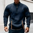 thumbnail image 2 of Vividxx Sweatshirts For Men Fall Winter Stand Collar Half Zipper And Multiple Pockets Fashion, 2 of 4