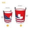 thumbnail image 2 of Lsque USA Switzerland pattern Laundry Hamper Basket, Tall Woven Rope Hamper Basket for Clothes, Lightweight Storage Basket, Collapsible Waterproof-Medium, 2 of 8