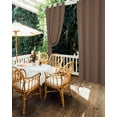 thumbnail image 5 of Outdoor Curtains for Patio, Brown Waterproof Blackout Outside Curtain for Porch/Pergola, Pure Brown Solid Color Simple Minimalism Art Thermal Insulated Drapes for Cabana, 1 Panel, 54 x 108 Inch, 5 of 8