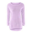 thumbnail image 4 of Favoffer Girls Fuzzy Jumper Sweater Fashionable Long Sleeve Pullovers Loose Fluffy Solid Color Crewneck for Party Play Trips Home Toddler Teen 5-15Y, 4 of 5