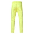 thumbnail image 5 of pxiakgy jeans for men men's casual solid pant trouser skinny pencil pants zipper elastic waist straight pants fashion casual trousers men casual pants yellow + xxl, 5 of 8