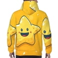 thumbnail image 7 of Kdxio Happy Cartoon Star Print Mens Casual Hooded Collar Drawstring Hoodies Pullover Sweatshirts Casual Long Sleeve Shirts-XX-Large, 7 of 7