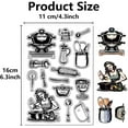 thumbnail image 2 of 1sheet Kitchen Clear Stamps Pot Fork Spoon Kettle Women Cook Tools Silicone Stamp Reusable Vintage Transparent Rubber Stamps Seals for DIY Photo Scrapbooking Paper Card Making Album Decor Crafting, 2 of 8