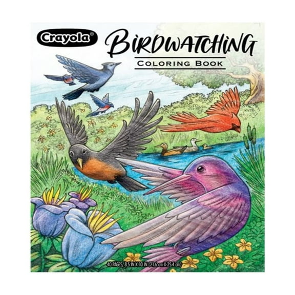 Crayola Bird Coloring Book, 40 Premium Pgs, Birdwatching Adult Coloring Book, Mothers Day Gifts for Mom, Teacher Appreciation