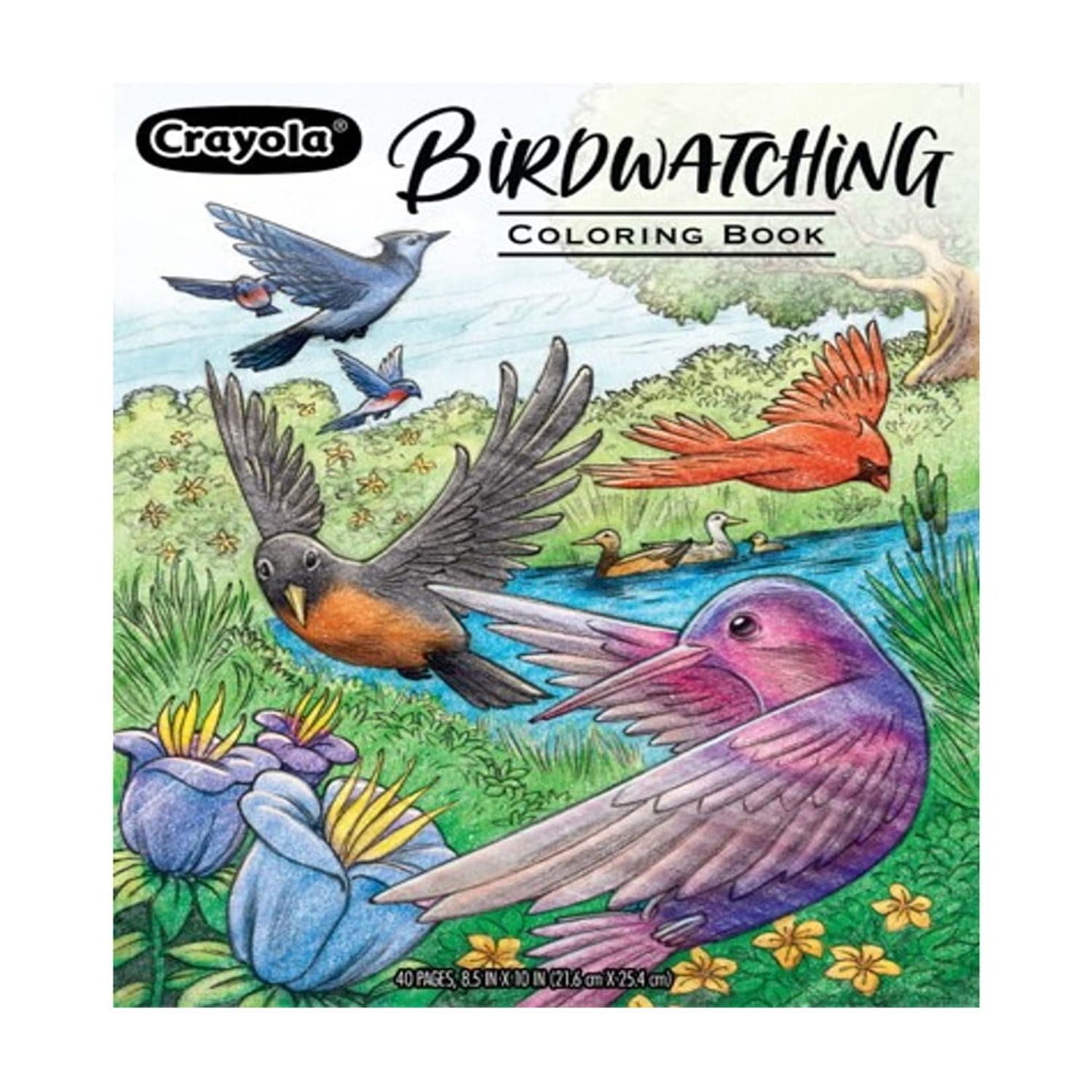 Crayola Bird Coloring Book, 40 Premium Pgs, Birdwatching Adult Coloring Book, Mothers Day Gifts for Mom, Teacher Appreciation