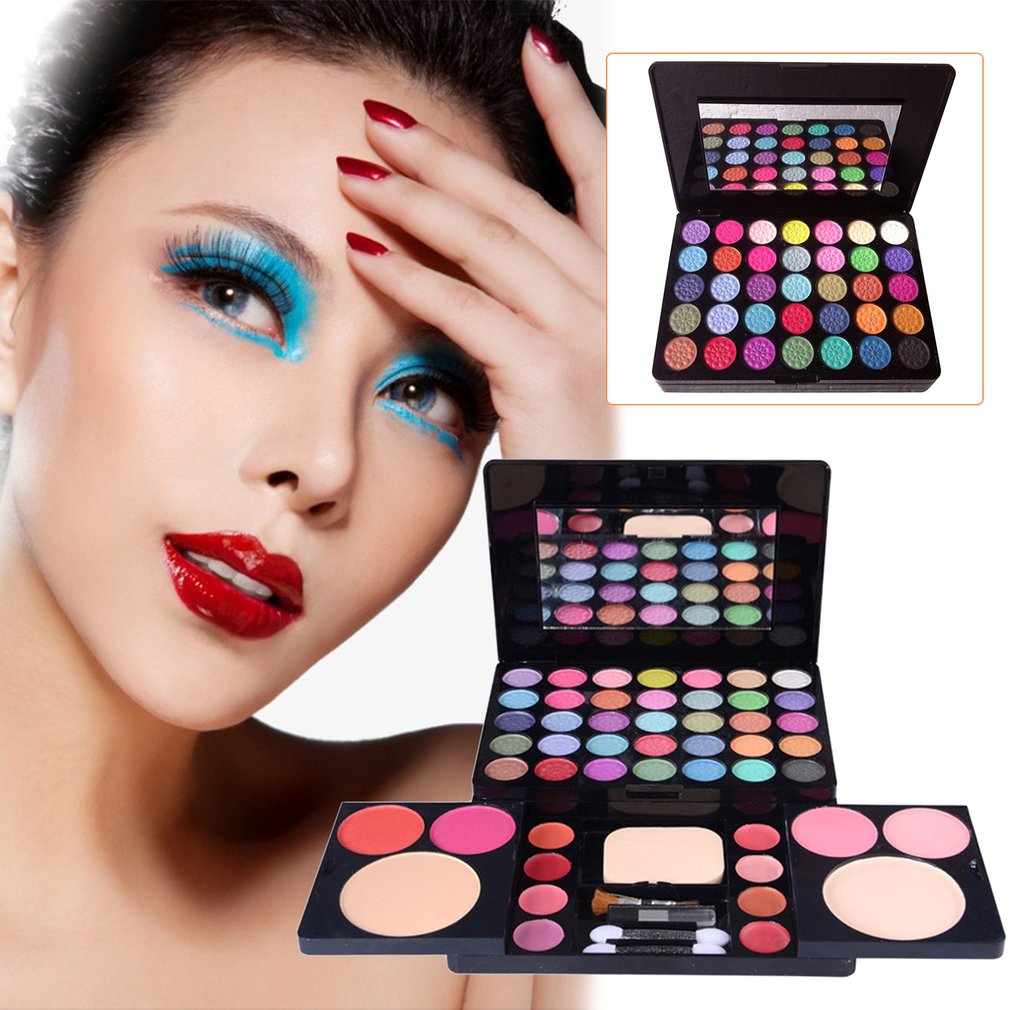 Full Makeup Kit Fashionable Oil Control Long Lasting Eyeshadow Lip Blush Powder Makeup Palette ...