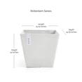 thumbnail image 3 of Ecopots Rotterdam Durable Indoor/Outdoor Modern Recycled Plastic Flower Pot Planter Pure White 12"", 3 of 4