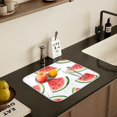 thumbnail image 5 of Yayeee Dish Drying Mat for Kitchen Counter 16" x 18" Microfiber Super Absorbent Coffee Decorative Pad, Red Watermelon, 5 of 9