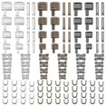 thumbnail image 1 of 120 Pieces Metal Zipper Head Slider,4 Sizes Zipper Bottom Sliders Retainer Insertion Pin,zipper Sto, 1 of 5