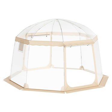 SRJUYK Sports Tent Instant Pop-Up Clear Bubble Shelter, Weather-Proof, 8-10 Person Capacity, Waterproof & Wind-Resistant Outdoor Adventure Tent with Two Windows