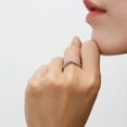 thumbnail image 5 of BERRICLE Sterling Silver 5-Stone Cubic Zirconia CZ Stackable Wishbone Fashion Curved Band for Women, Rhodium Plated Size 9.5, 5 of 9