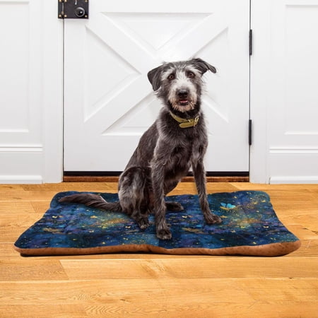 Iauyy 18x24inch Washable Dog Bed Mats 4cm Thick Comfort Pet Bed with Non-Slip Bottom for Crates Indoors & Outdoors - Puppy Essentials Shining with The Light Of Stars