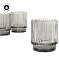 thumbnail image 3 of Koyal Wholesale Light Grey Ribbed Glass Votive Candle Holders - Aesthetic Decor & Candle Holders for Decor, Pack of 6, 3 of 5