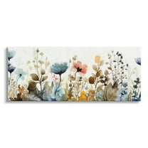 Stupell Industries Earth Tones Garden Blooms Botanical & Floral Painting Gallery Wrapped Canvas Art Print Wall Art, 40 x 17