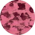 thumbnail image 1 of Ahgly Company Indoor Round Abstract Violet Red Pink Abstract Area Rugs, 4' Round, 1 of 6
