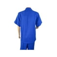 thumbnail image 4 of Men 2pc Walking Leisure Suit Short Sleeves By DREAMS 256-21 Solid Royal Blue, 4 of 7