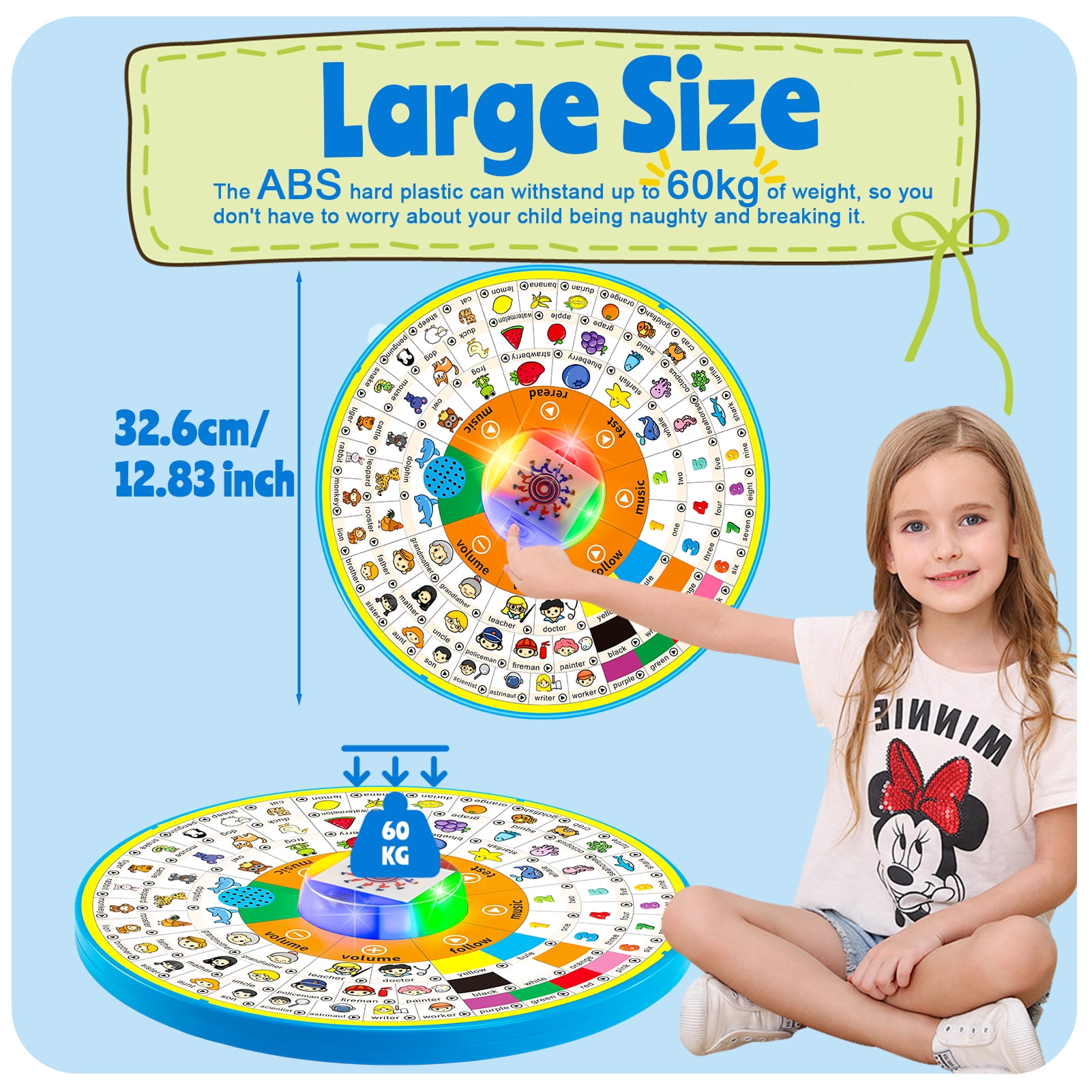 Kids Learning Toys for Toddlers 1-3,musical toys Interactive Educational Toddler Toy,Birthday Gifts for Age 1 2 3 4 5 Year Old Boys Girls