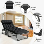 MOPHOTO 5-Position Folding Lounge Chair, Portable Outdoor Folding Chaise Lounge Chair for Sun Tanning, Folding Cot, Perfect for Pool Beach Patio Sunbathing