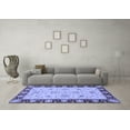 thumbnail image 3 of Ahgly Company Indoor Square Abstract Blue Modern Area Rugs, 6' Square, 3 of 4