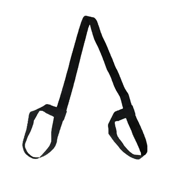 NUZYZ Solid Color Exercise Fitness Yoga Mat Holder Shoulder Strap Carrier Tie Belt Black