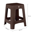 thumbnail image 2 of Kit 6 Bancos de Plástico La Ardilla  para Exterior e Interior Tipo Rattan (Chocolate), 2 of 4