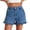 Royal Blue #009, variant on Bermuda Jean Shorts Women High Waisted Tummy Control Stretchy Pull On Denim Shorts Knee Length Jorts with Pockets, M