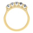 thumbnail image 2 of 1/2 Carat TW Round Natural Diamond Five Stone Women's Wedding Band in 10k Yellow Gold, 2 of 4