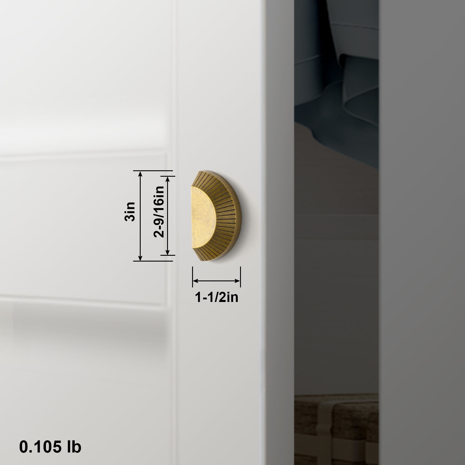 Goo-Ki 12 Pack 2.5''(64 MM) Hole Centers Antique Brass Cabinet Cup Handles, Luxury Zinc Alloy Cabinet Pulls for Dresser,Drawer,and Cupboard