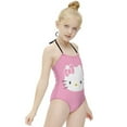 thumbnail image 3 of Hello Kitty Girls One Piece Swimsuits Hawaiian Summer Swimwear Beach Bathing Suit Outfits, 3 of 7