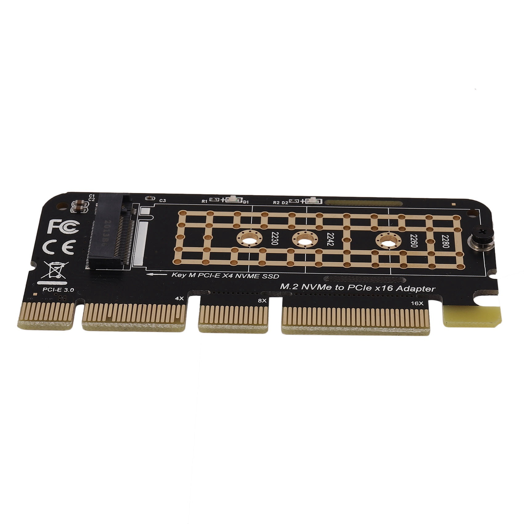 2x NVME PCIe Adapter M.2 SSD a PCI Express 3.0 x4 Scheda di espansione 