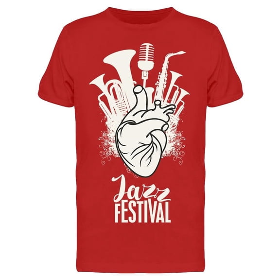 Jazz Festival, Heart Instruments Tee Men's -Image by Shutterstock