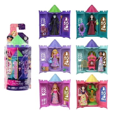 Disney Princess Tower Surprise Small Dolls & Stacking Playsets with 5 Surprises (Styles May Vary)