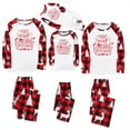 thumbnail image 4 of EQWLJWE Pyjamas de Noël pour la Famille Noir et Rouge à Carreaux Amusants Col Rond Manches Raglan Arbre de Noël et Mariage Ensemble de Pyjama Imprimé Lettre de Noël Tenues de Famille de Vacances Tenue de Maison Ensemble Deux Pièces pour Maman, 4 of 6