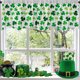 thumbnail image 1 of Cortinas de cocina semitransparentes con diseño de San Patricio, ideales para decorar interiores y exteriores. Tejido fácil de limpiar, fácil de instalar. Ideales para cocina, sala de estar, dormitori, 1 of 6