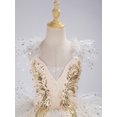 thumbnail image 5 of inlzdz Tutu Girls Dance Competition Dress Gymnastic Skirt Yellow 150, 5 of 7