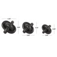 thumbnail image 3 of 4", 4", 3"W Black Resin Knot Inspired Geometric Sculpture, by CosmoLiving by Cosmopolitan (3 Count), 3 of 9