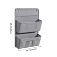 thumbnail image 3 of Wall Hanging Storage Bag,Multi-Pocket Canvas Wall Organizer for Over The Door | Bedside Storage Caddy | Bedroom Closet Tidying | Household Small Item Sorting for Kitchen,Gray, 3 of 7