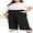 Black, variant on WUJINXIA Womens Plus Size High Waist Drawstring Wide Leg Palazzo Pants Casual Daily Trousers With Pockets 1X-5X