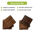 thumbnail image 3 of CRO Decor 12" x 12" Square Interlocking Acacia Wood Flooring Tile in Brown, 3 of 12