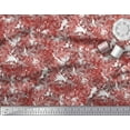 thumbnail image 3 of Soimoi Red Heavy Canvas Fabric Pine Leaves Print Fabric by the Yard 58 Inch Wide, 3 of 3