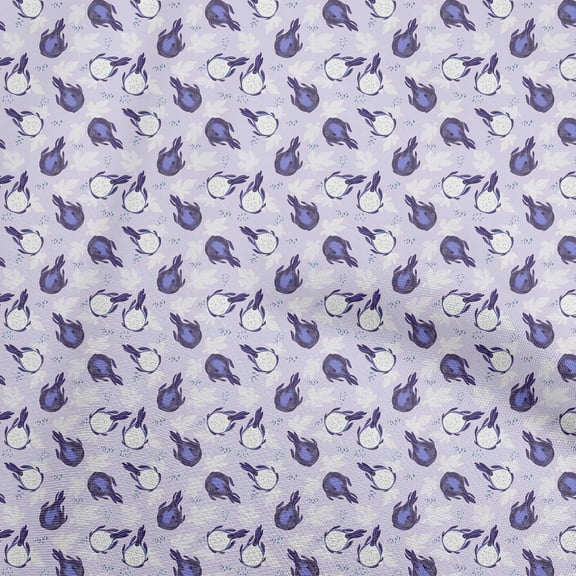 oneOone Polyester Spandex Purple Fabric Fruits Dragonfruit Sewing Fabric By The Yard Printed Diy Clothing Sewing Supplies 56 Inch Wide
