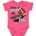 thumbnail image 3 of Inktastic Little Sister and Biggest Fan Football Player Girls Baby Bodysuit, 3 of 5