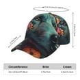 thumbnail image 2 of Rateoe Colorful Flower Dog A Pattern Baseball Cap Outdoor Cap Mountain Dad Hat - Unstructured Soft Cotton Cap-Adjustable UV Protection Cap, 2 of 6