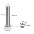 thumbnail image 2 of Uxcell M10 x 55mm 304 Stainless Steel Hex Head Screws Bolts, Nuts, Flat & Lock Washers Kits 4 Sets, 2 of 5