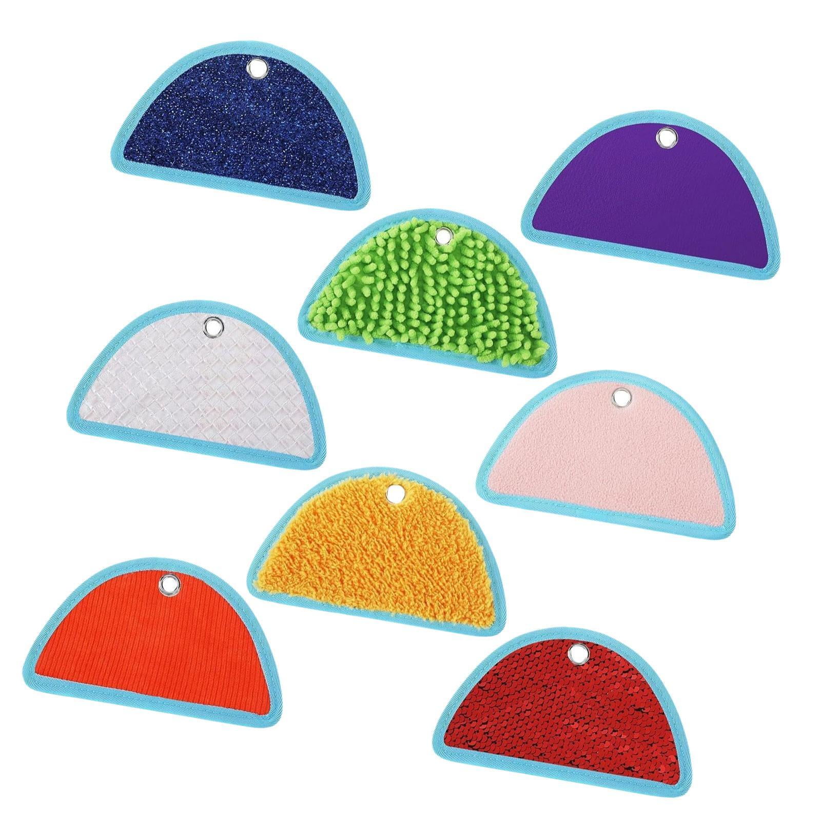 JWQFBC 8 Pieces Textured Floor Mats Learning Activity Game Play Tactile Sensory Rug for
