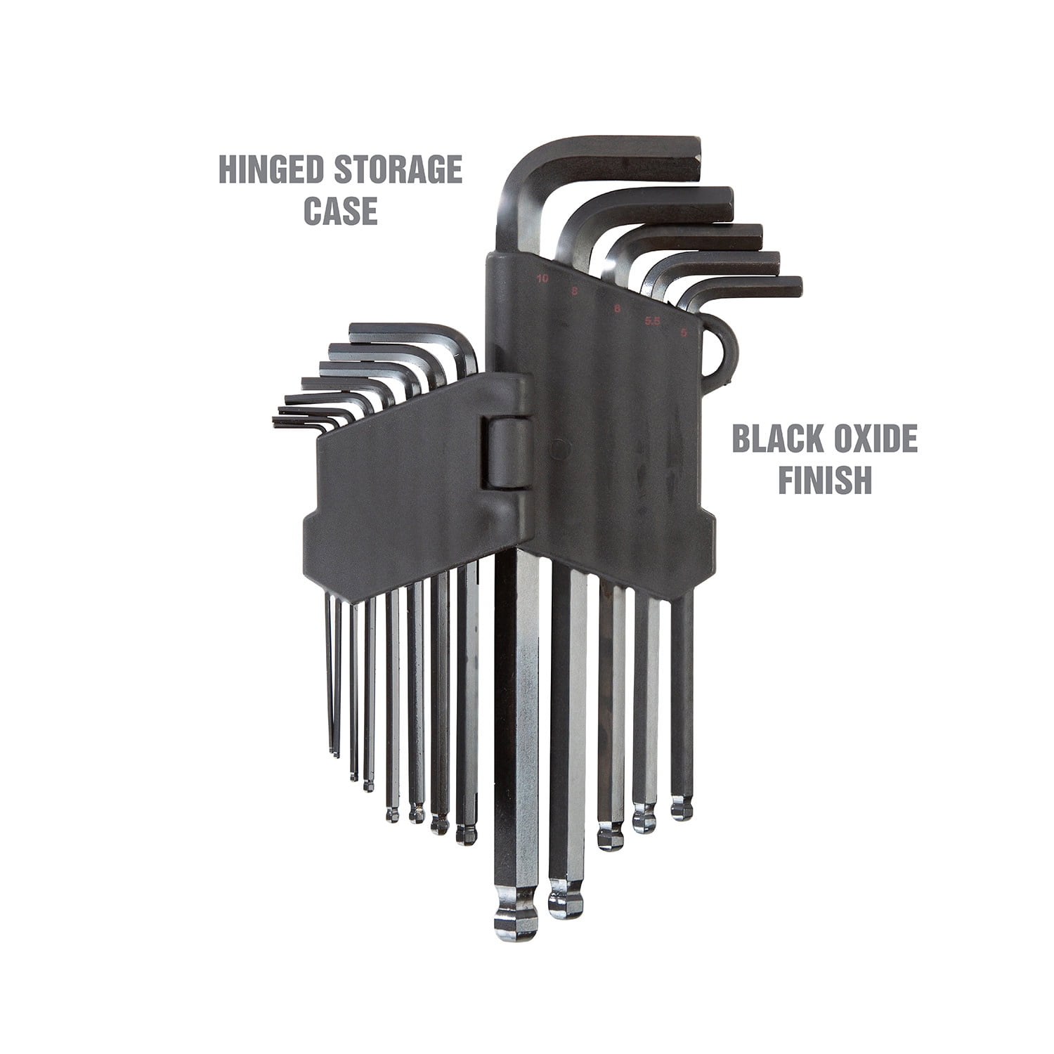 OEMTOOLS 24249 35 Piece SAE, Metric, Star Hex Key Set with Allen Wrench Organizer Cases, Ball End Allen Wrench Set, Long L Wrench Set, Large Allen Wrench Set