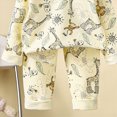 thumbnail image 6 of CAUYDY 12 18 24 Months Newborn Girl Picture Outfits Toddler Clothes Cute Long Sleeve T-Shirt Elastic Pants 2Pcs Set Baby Pajamas for Girls Fall Winter Sizes 18-24 Months,Beige, 6 of 6