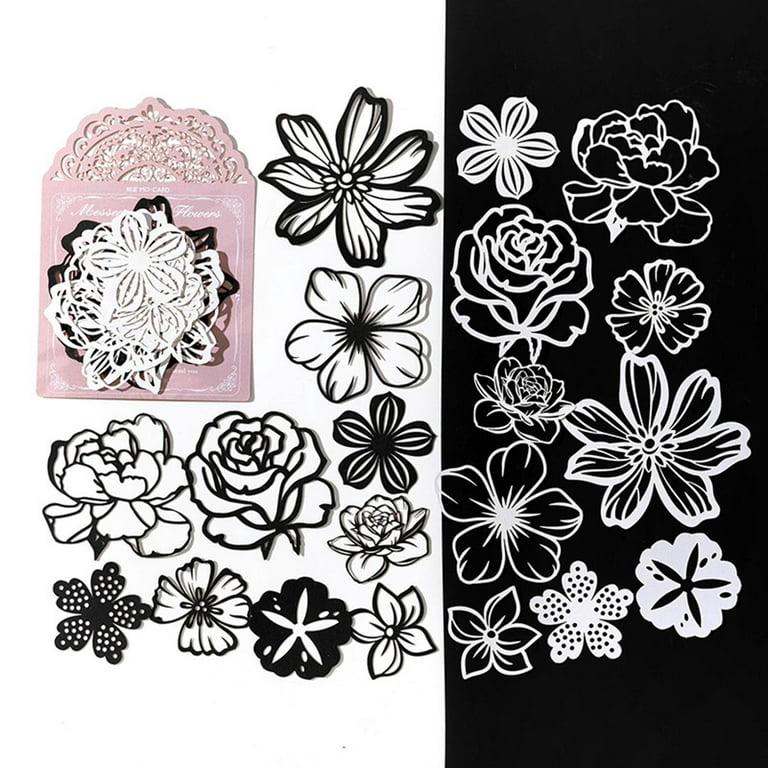 20 Pieces Lace for Scrapbooking Decorative Papers for Crafting  Embellishments Paper Cutouts for Crafts for Art Journal Collage DIY Flower
